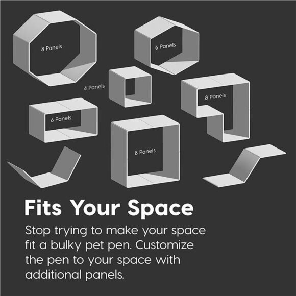 24" Exercise 4-Panel Pet Playpen with Door for Small and Medium Dog, White - Picture 4 of 6